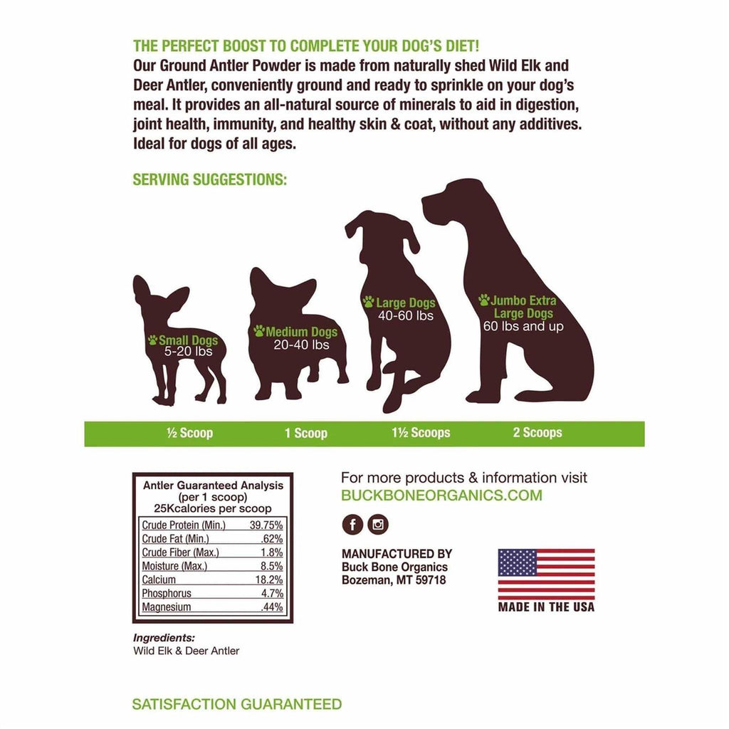Ground Wild Elk and Deer Antler Powder for Dogs G9105