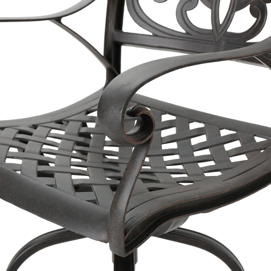 Bronze Cast Aluminum Barstools, 2-Pcs Set Y34903