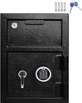 Black Steel Depository Safe with Drop Slot B279485