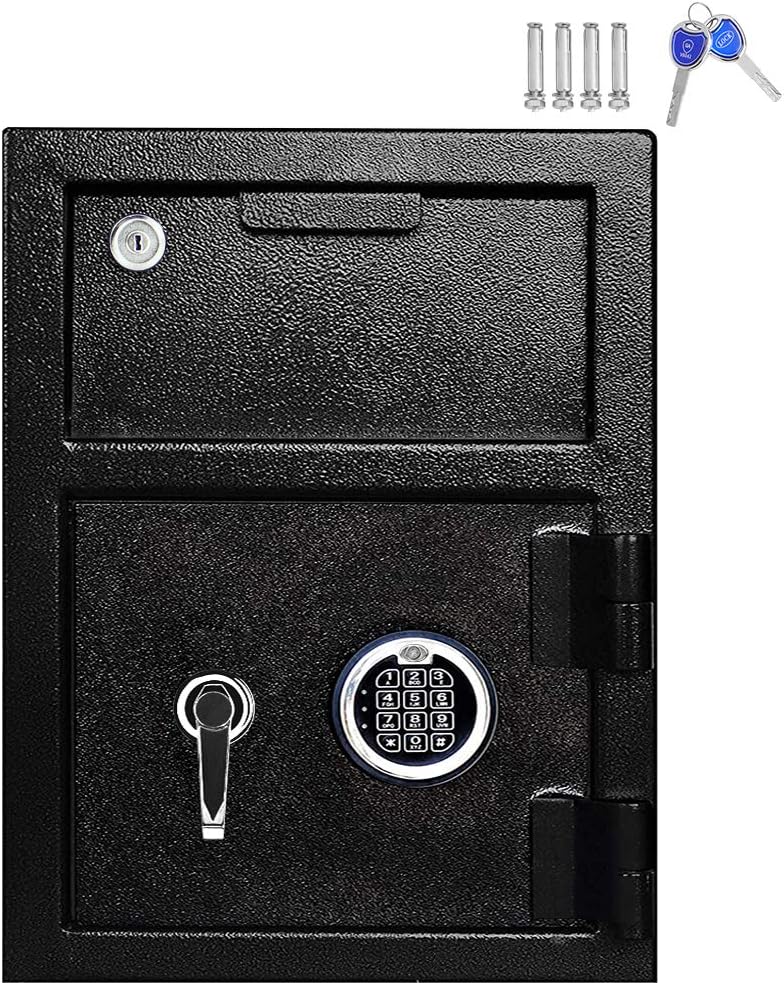 Black Steel Depository Safe with Drop Slot B279485