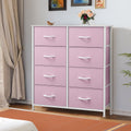 Black 8 Drawer Fabric Dresser T832