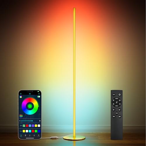 Smart RGB+IC LED Corner Floor Lamp with Remote P409939