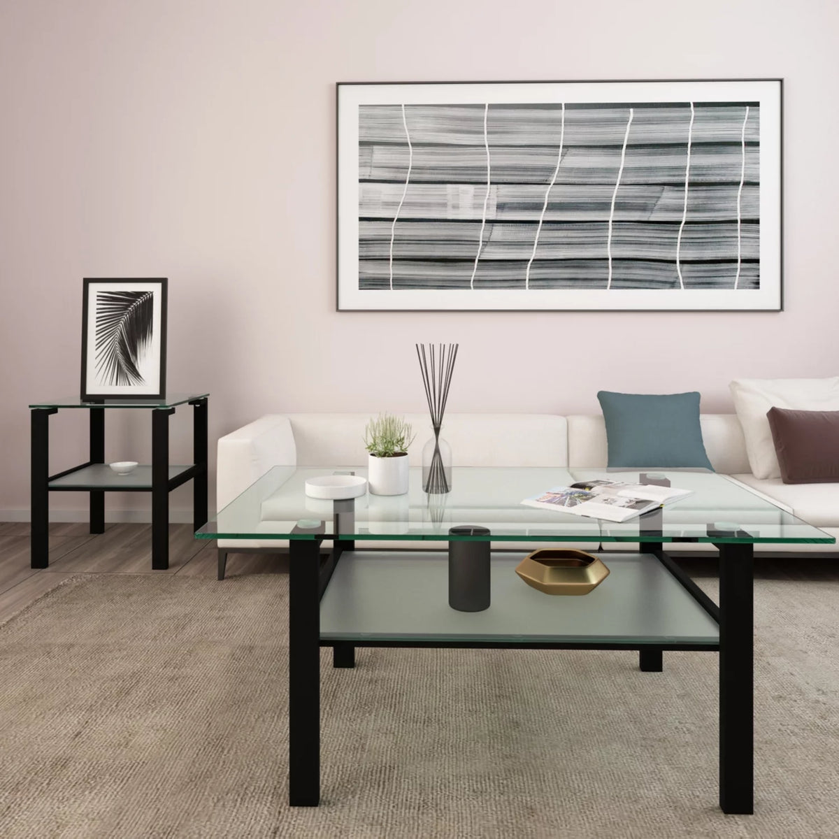 39.37" Glass Coffee Table H244