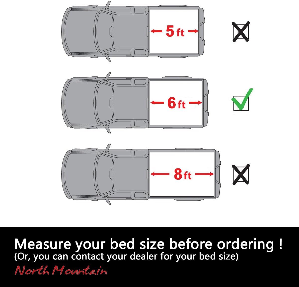 Soft Roll Up Tonneau Cover for 6ft Bed O52627