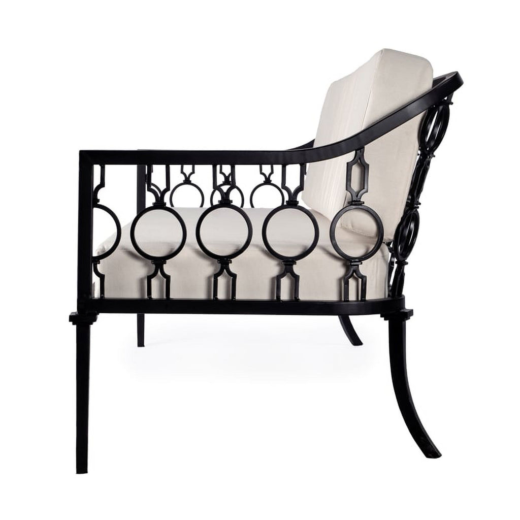 Black Outdoor Sofa and Lounge Chair 2-Piece Set C302733