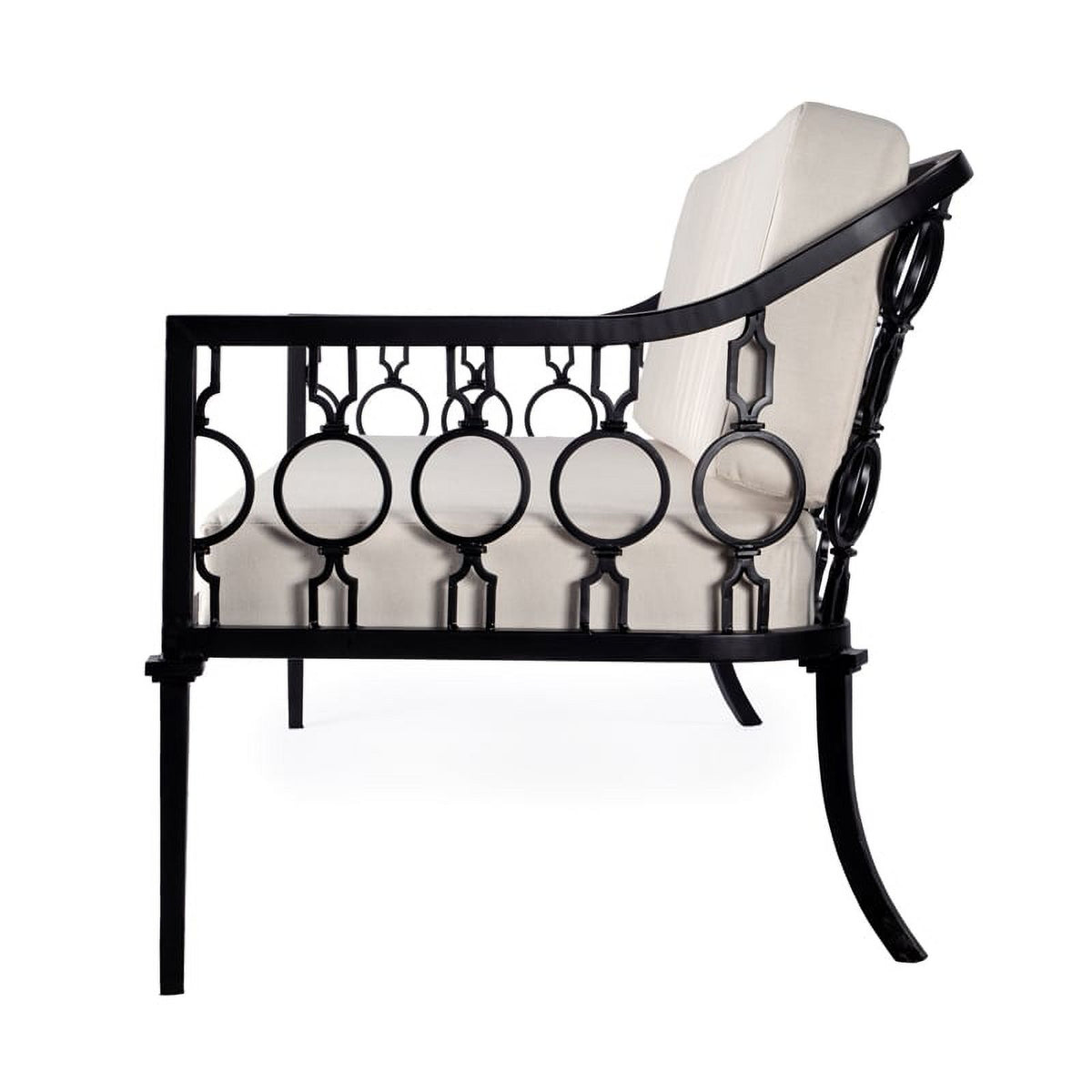 Black Outdoor Sofa and Lounge Chair 2-Piece Set C302733