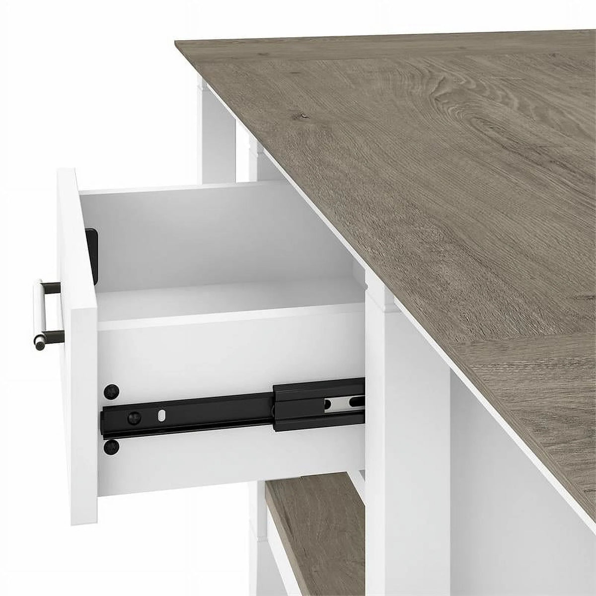 White and Gray Engineered Wood Coffee Table with End Tables U86312