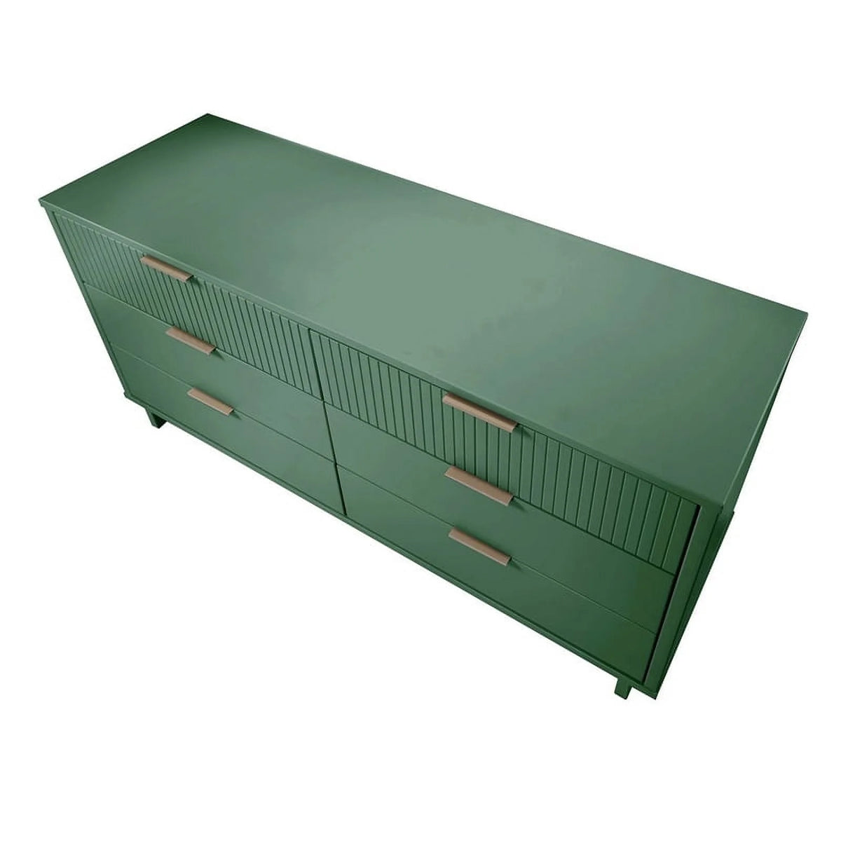 Sage Green Engineered Wood Double Dresser U249626
