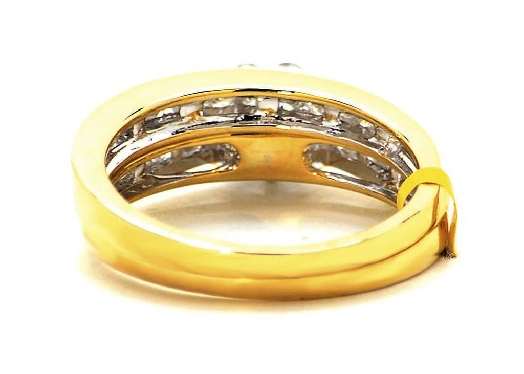 White Gold Round Diamond Bridal Ring Set (0.33 ct) R624