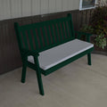 Yellow Pine Traditional English Garden Bench Dark Green, Size: 6 ft. G446