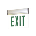 AC Adjustable LED Edge-lit Clear Panel Exit Sign Green White J632161