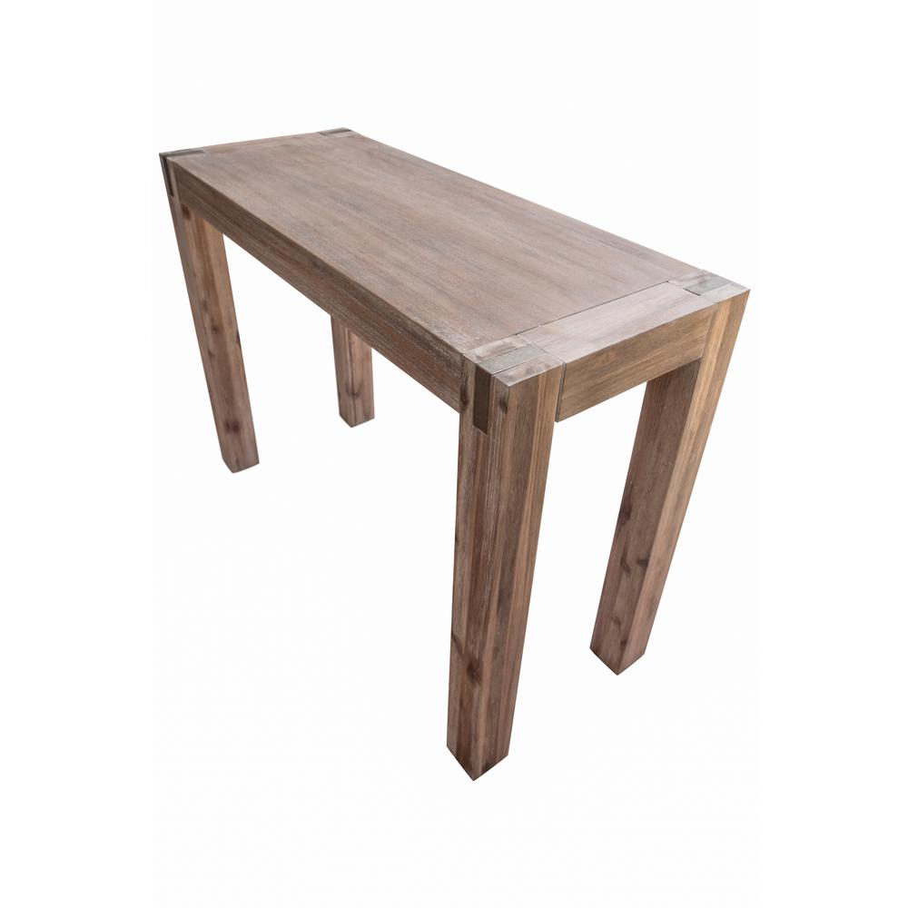 Brushed Driftwood Acacia Wood Media Console Table U17715