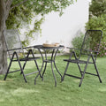Folding Patio Chairs 2 pcs Metal Mesh Anthracite T16049