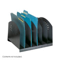 Black 6-Section Desk Rack L117