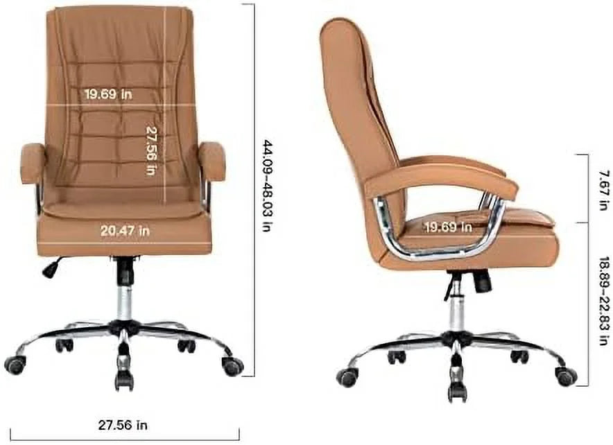 Black Adjustable Leather Executive Office Chair E7627