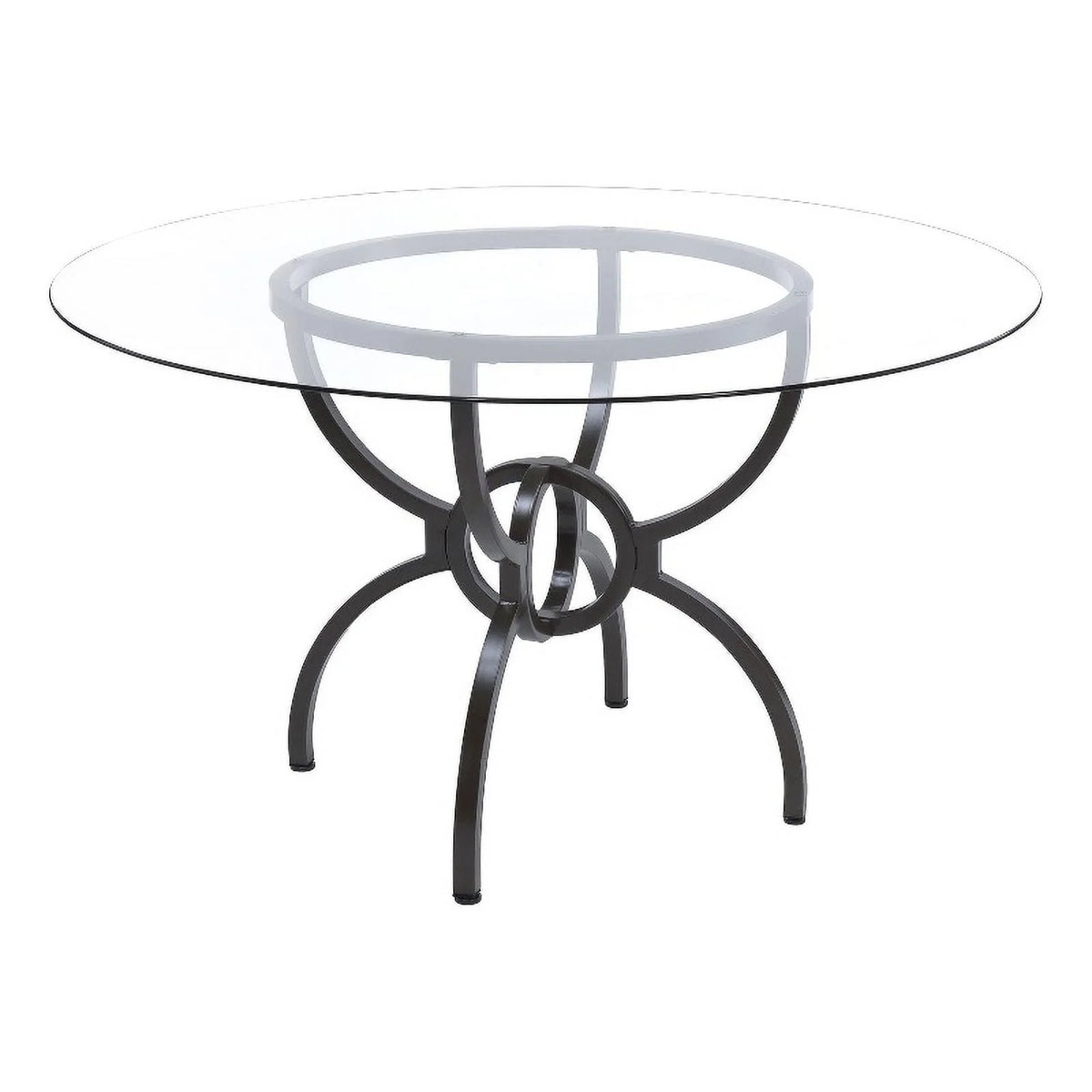 48" Round Metal & Glass Dining Table X414238