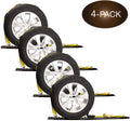 4 Wheel Straps with E-Track Fittings and 3 Rubber Blocks, 11’ x 2” Ratchet Strap, Pack of 2 G655