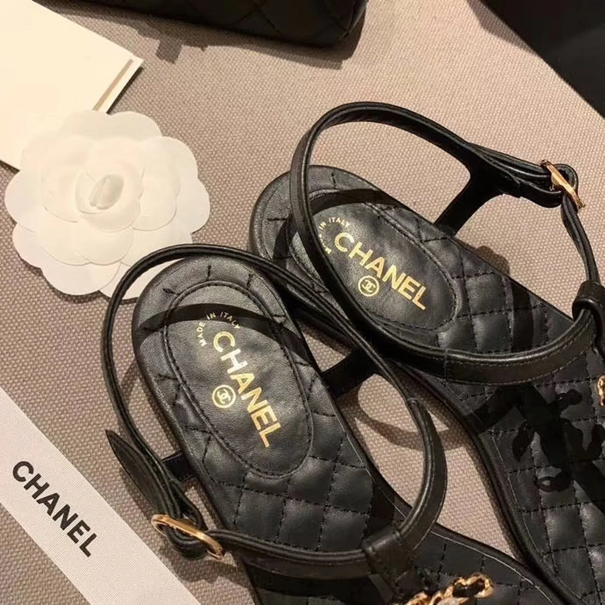 Black Sandals C36551