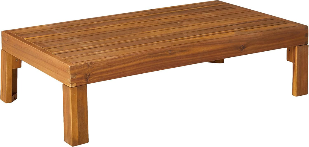 5 Piece Acacia Wood Sofa Set, Teak Finish, Dark Teal Y67716