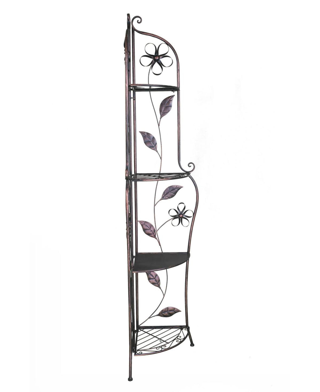 Copper 4 Shelf Corner Bakers Rack C719
