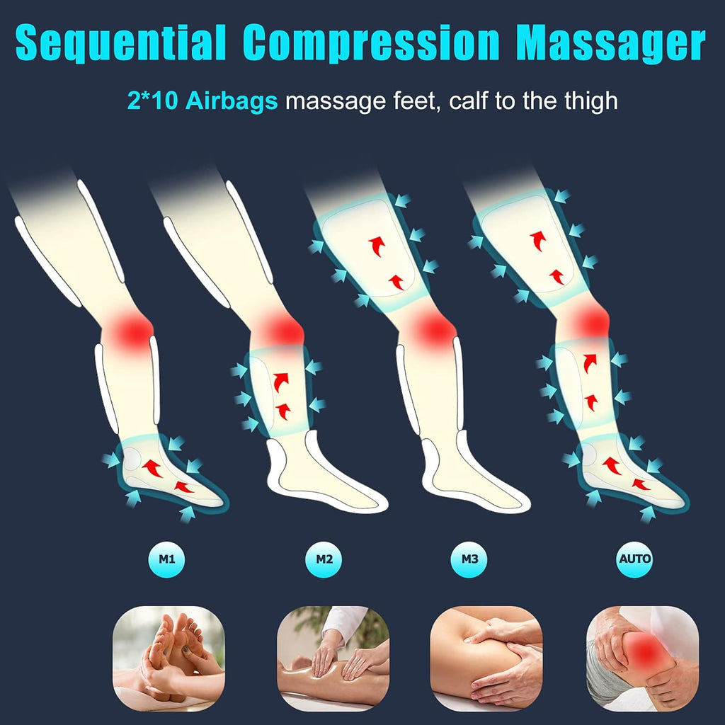 Leg Massager with Air Compression and Heat Function X2904
