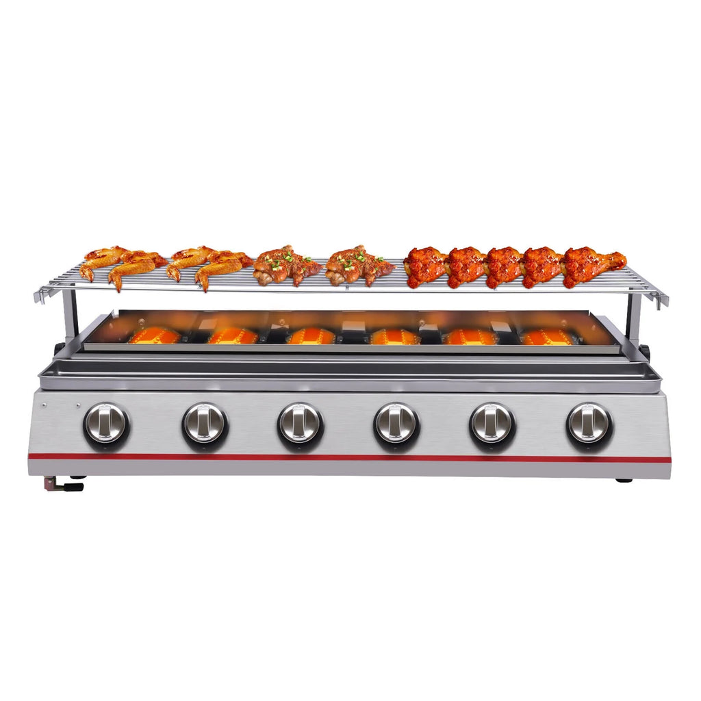 6 Burner LPG Gas Grill Griddle O958450