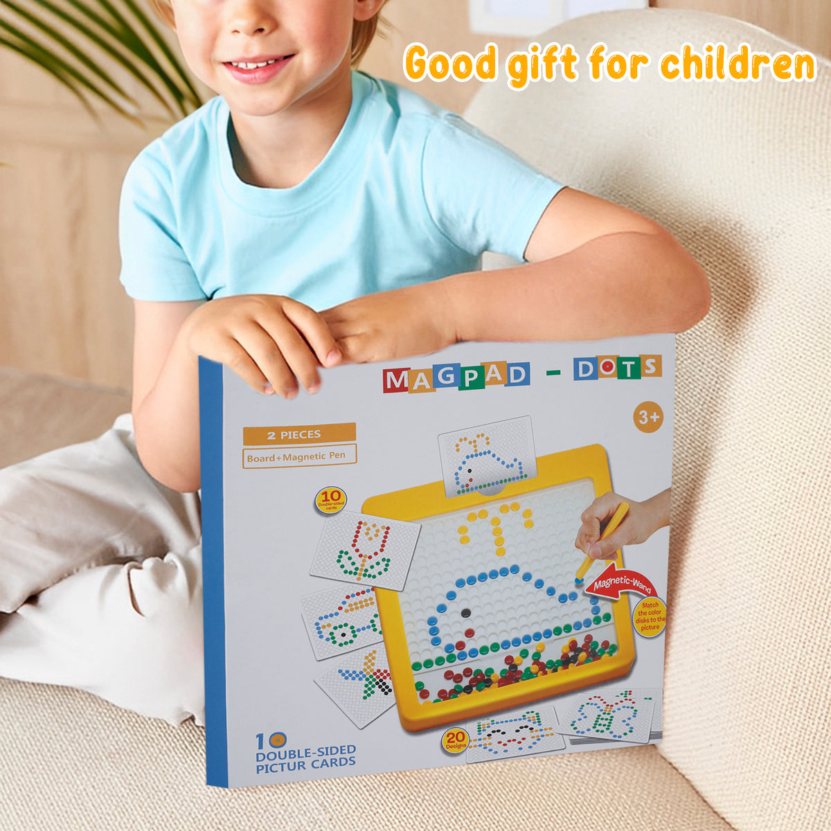 Magnetic Drawing Board with Magnetic Pen and Cards P8074