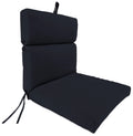 Navy Rectangular Outdoor Chair Cushion with Ties D34640