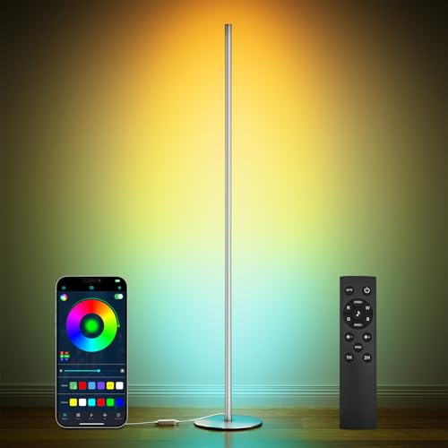Smart RGB+IC LED Corner Floor Lamp with Remote P409939