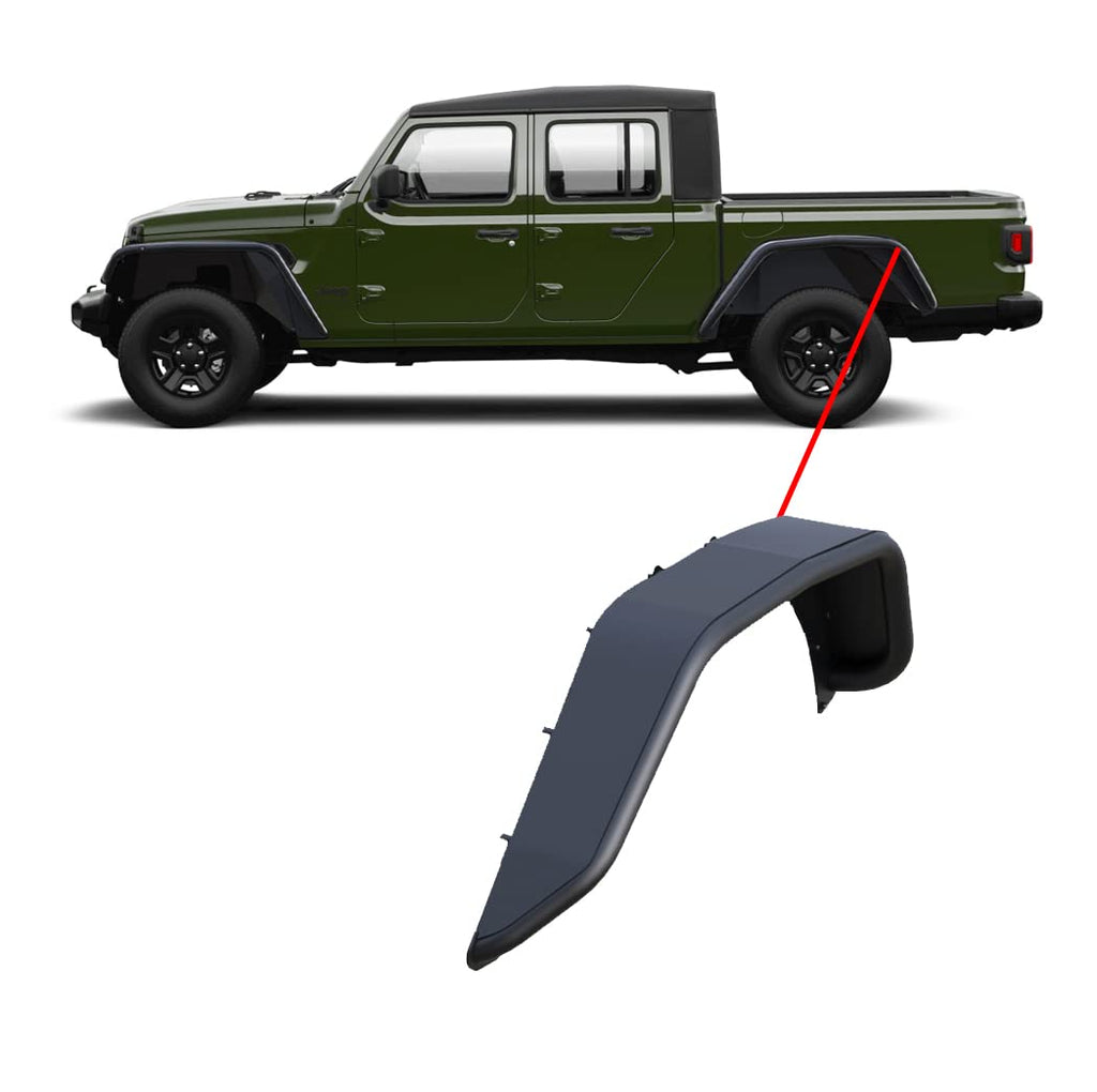 Matte Black Steel Tubular Rear Fender Flares G36221