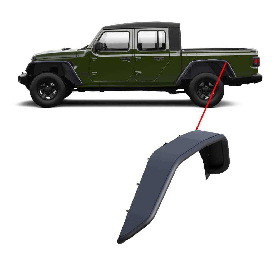 Matte Black Steel Tubular Rear Fender Flares G36221
