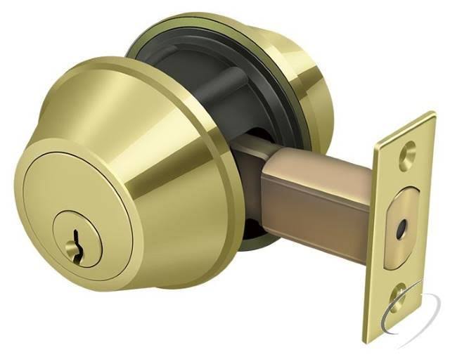 Polished Brass Double Deadbolt W171