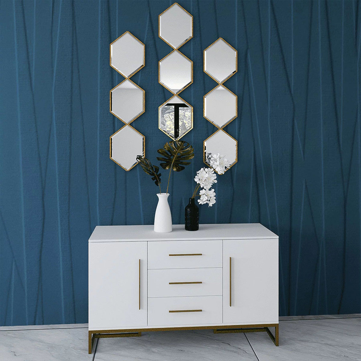White Modern Dining Room Storage Sideboard K810847